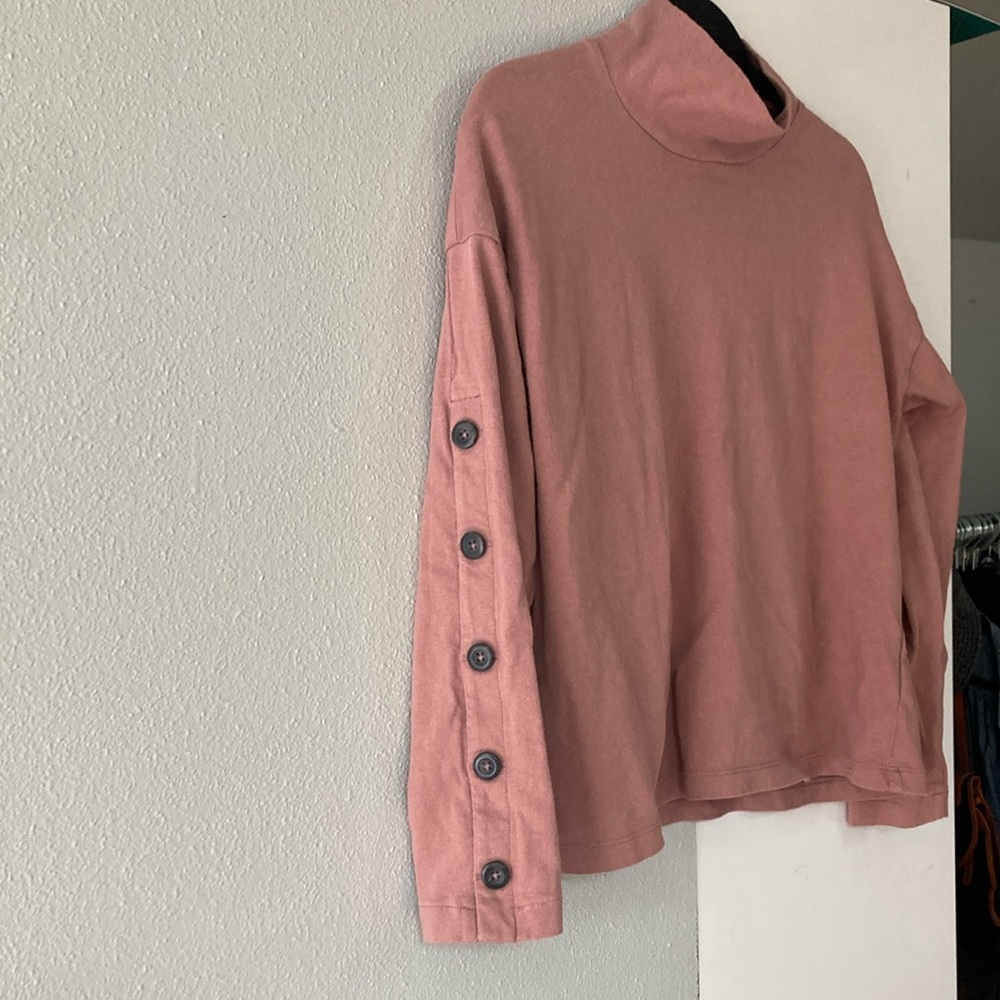 Madewell Button-Sleeve Turtleneck Top - Picture 6 of 10